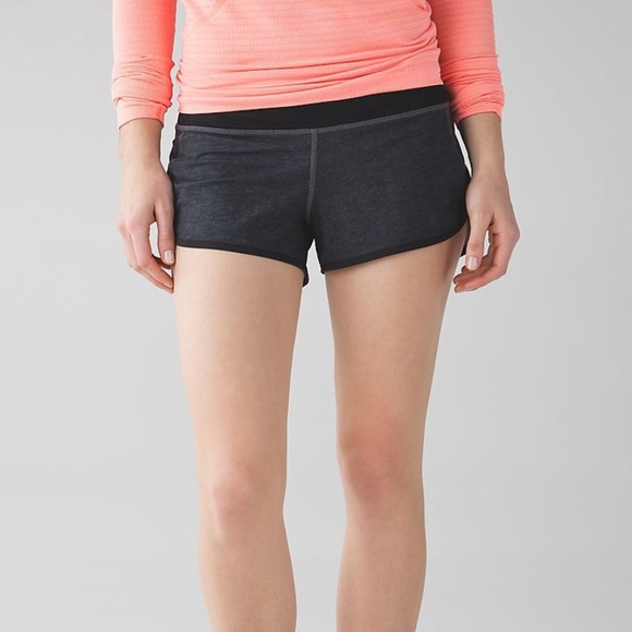 NWT! Rare Lululemon Speed Short Heathered Black - Picture 4 of 8